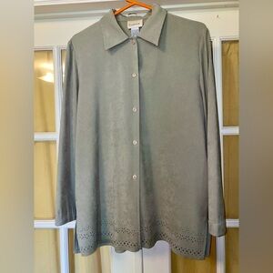 Tradition Green Button-Up Shirt and light brown color shirt